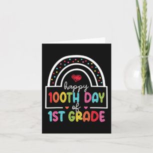 Tarjeta Feliz 100° Día de Estudiantes de 1er grado 100 día