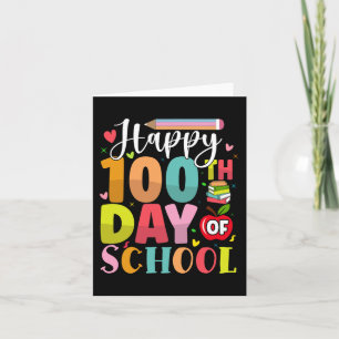 Tarjeta Feliz 100° Día de la Escuela 100 días de clases