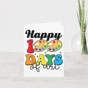 Tarjeta Feliz 100° Día De La Escuela 100 Días De Profesore