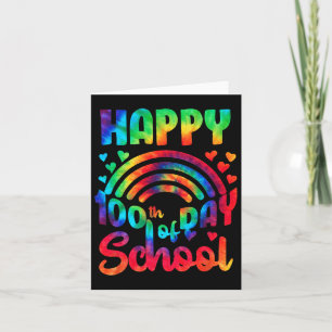 Tarjeta Feliz 100° Día De La Escuela, Profesor De Cielo De