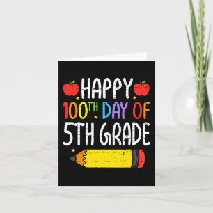 Tarjeta Feliz 100° Día de los Estudiantes de Quinto Grado 
