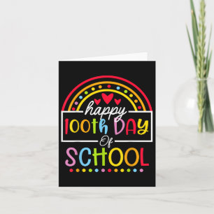 Tarjeta Feliz 100° Día De Los Niños Maestros 100 Días Ra