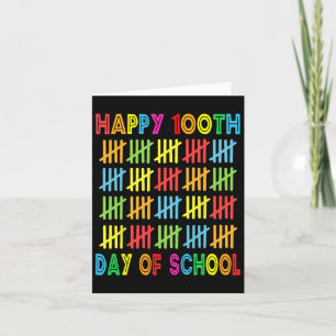 Tarjeta Feliz 100° Día De Regalo De Estudiantes Escolares 