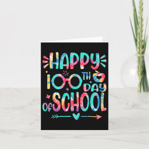 Tarjeta Feliz 100° Día Del Día Del Ataque Escolar 100 Días
