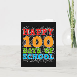 Tarjeta Feliz 100° Día del Maestro Escolar Niños Estudiant