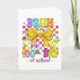 Tarjeta Feliz 100 Días de Colegio Lazo Rosa