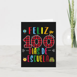 Tarjeta Feliz 100 Dias De La Escuela Tee 100 Días De Escue