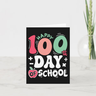 Tarjeta Feliz 100 Días De Maestros Escolares 100 Días De S