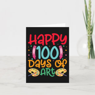 Tarjeta Feliz 100 Días De Profesores De Escuelas De Arte C