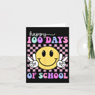 Tarjeta Feliz 100 Días De Sonrisa Escolar Chica 10