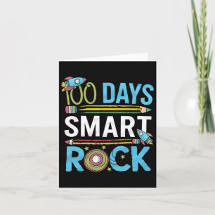 Tarjeta Feliz 100 Días Escolares De Rock Inteligente Intel
