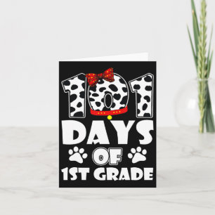 Tarjeta Feliz 101 Días Escuela 1er Grado Perro 100 Días In