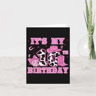 Tarjeta Feliz 10.º Chica de cumpleaños Rodeo Western Cowg