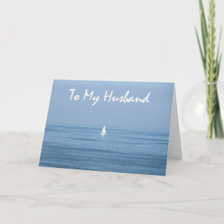 Tarjeta Feliz 10° Aniversario Esposo - Barco de vela