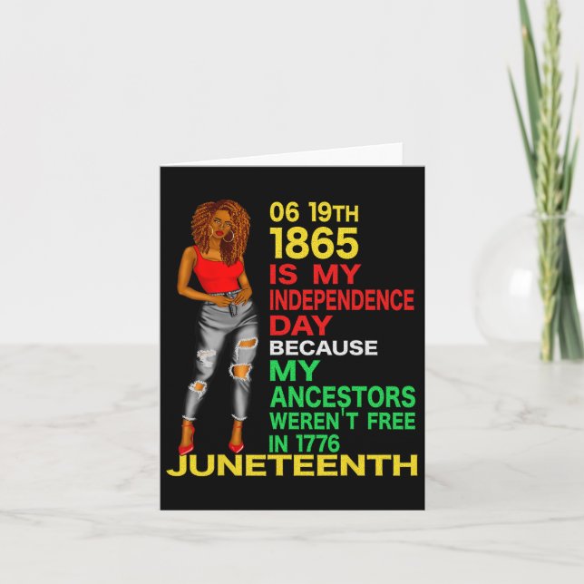 Tarjeta Feliz 10 de junio es mi Día de la Independencia Ne (Anverso)