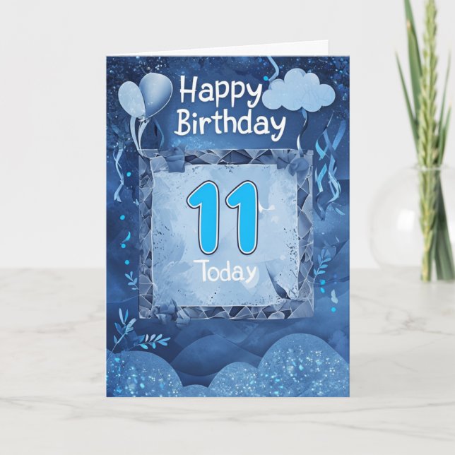 Tarjeta Feliz 11º cumpleaños (Anverso)
