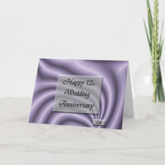 Tarjeta Feliz 12º aniversario de bodas