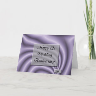 Tarjeta Feliz 12. Aniversario boda