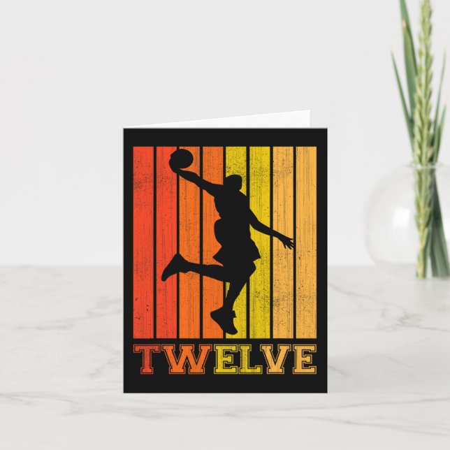 Tarjeta Feliz 12° cumpleaños de decoraciones para niños en (Anverso)