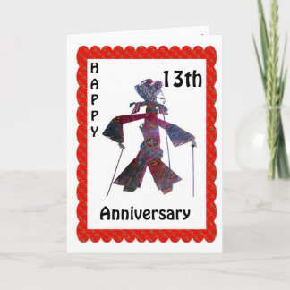 Tarjeta Feliz 13º Aniversario