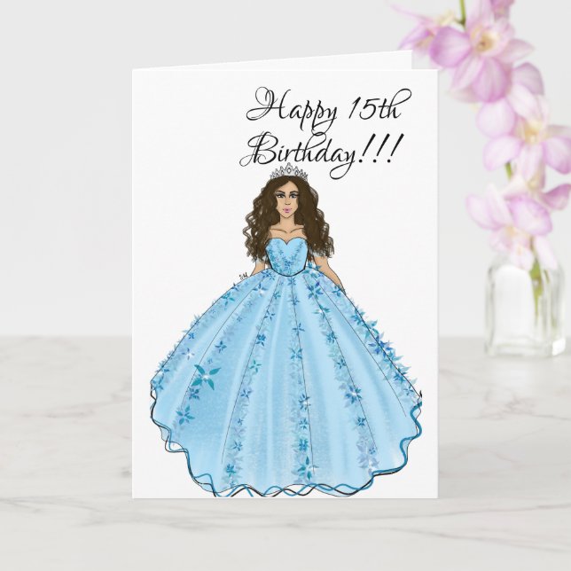 Tarjeta Feliz 15 cumpleaños Quinceanera (Orquídea)