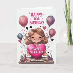 Tarjeta Feliz 16º cumpleaños