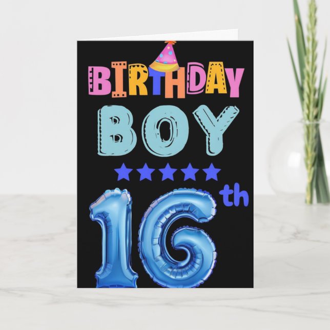 Tarjeta Feliz 16º cumpleaños (Anverso)