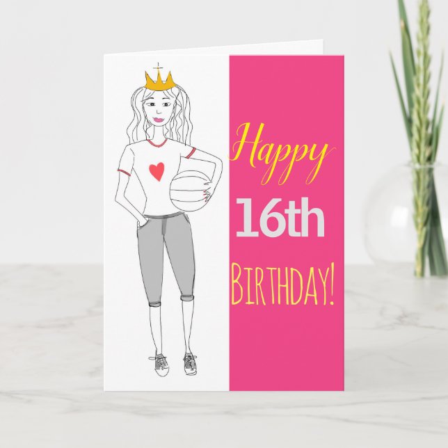 Tarjeta Feliz 16º cumpleaños (Anverso)