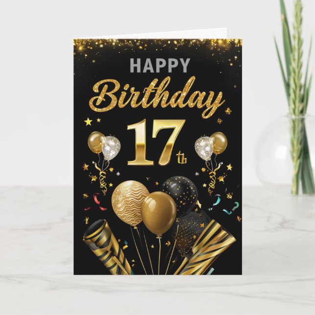 Tarjeta Feliz 17° cumpleaños (Anverso)