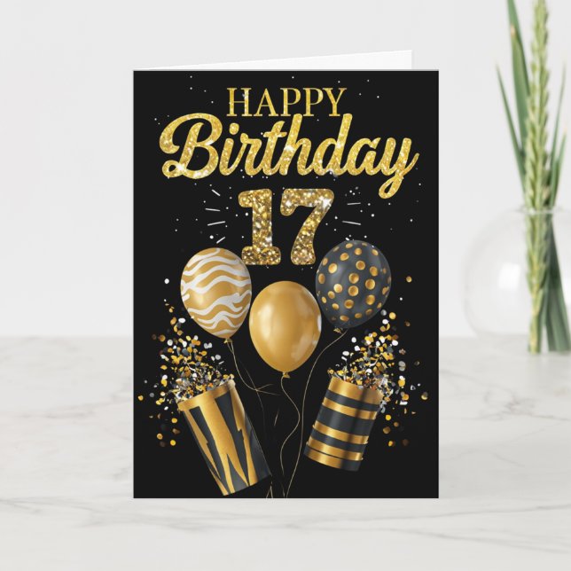 Tarjeta Feliz 17° cumpleaños (Anverso)
