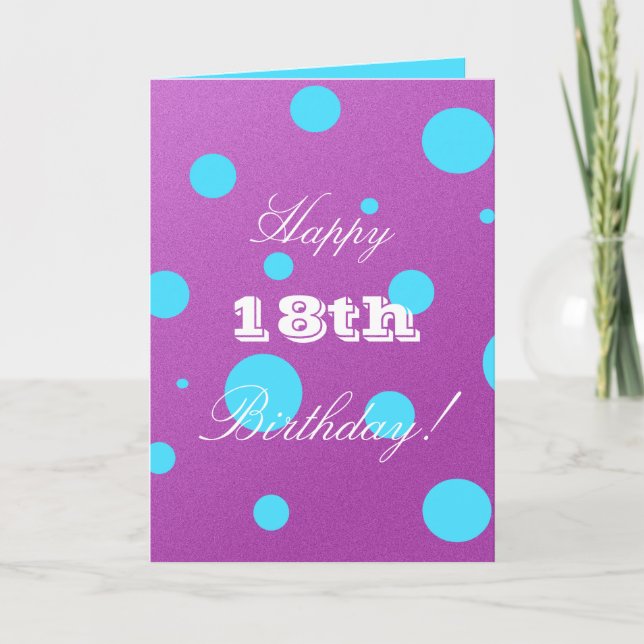Tarjeta Feliz 18º cumpleaños a Chica (Anverso)