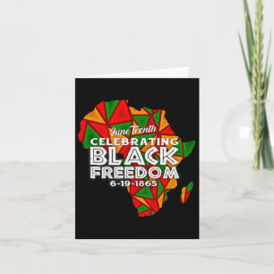 Tarjeta Feliz 18 de junio de 1865 Black Freedom Melanin Bl