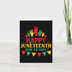 Tarjeta Feliz 19 de junio de 1865 African American Bla