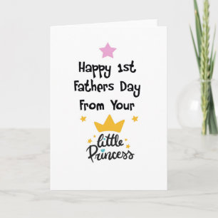 Tarjeta Feliz 1° Día del Padre desde tu pequeña princesa