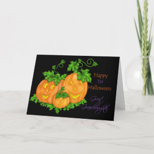 Tarjeta Feliz 1° Gran Abuela de Halloween