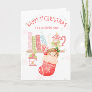 Tarjeta Feliz 1° Navidades a sobrina