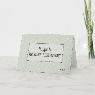 Tarjeta Feliz 1er. Aniversario de bodas