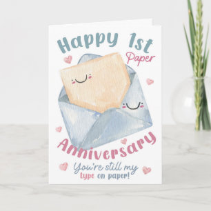 Tarjeta Feliz 1er Aniversario de Papel – Sigues Siendo Mi