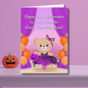 Tarjeta Feliz 1er Baile de Halloween Bailarina Bisnieta