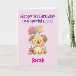 Tarjeta Feliz 1er Cumpleaños a una Sobrina Especial, Cacho