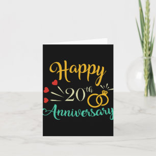 Tarjeta Feliz 20° Aniversario coincidiendo Parejas 20 Años