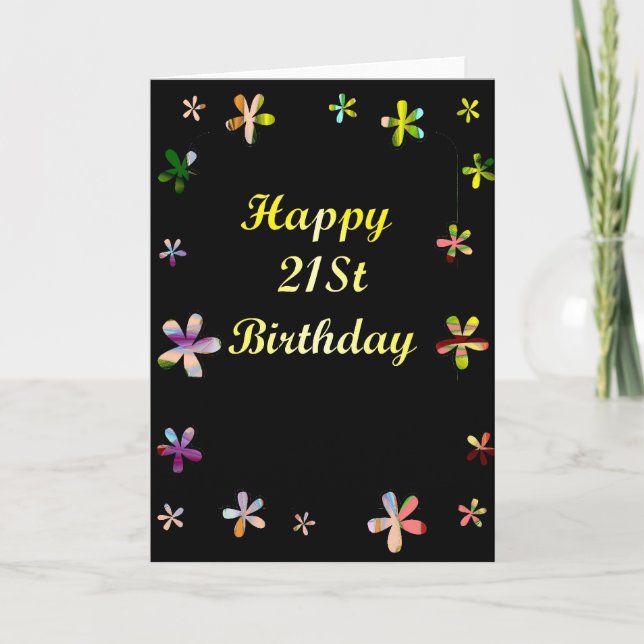 Tarjeta Feliz 21º Cumpleaños (Anverso)