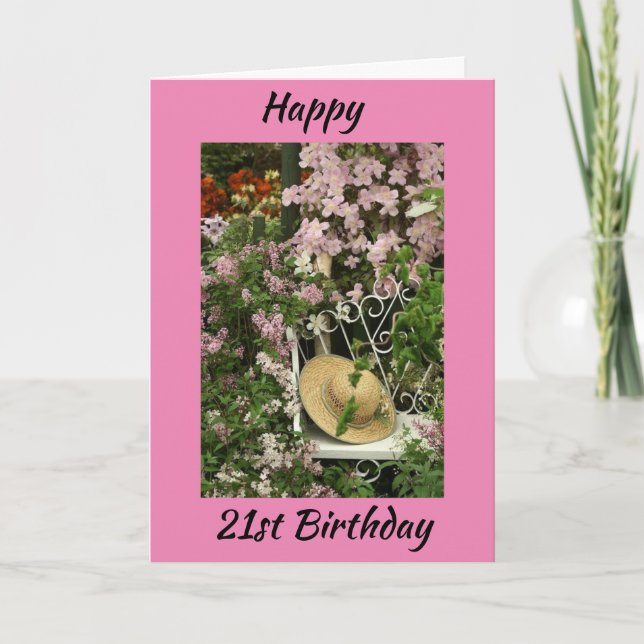 TARJETA FELIZ **21º CUMPLEAÑOS** (Anverso)