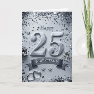 Tarjeta Feliz 25º aniversario de Boda