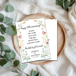 Tarjeta Feliz 25° aniversario lo mejor está por venir