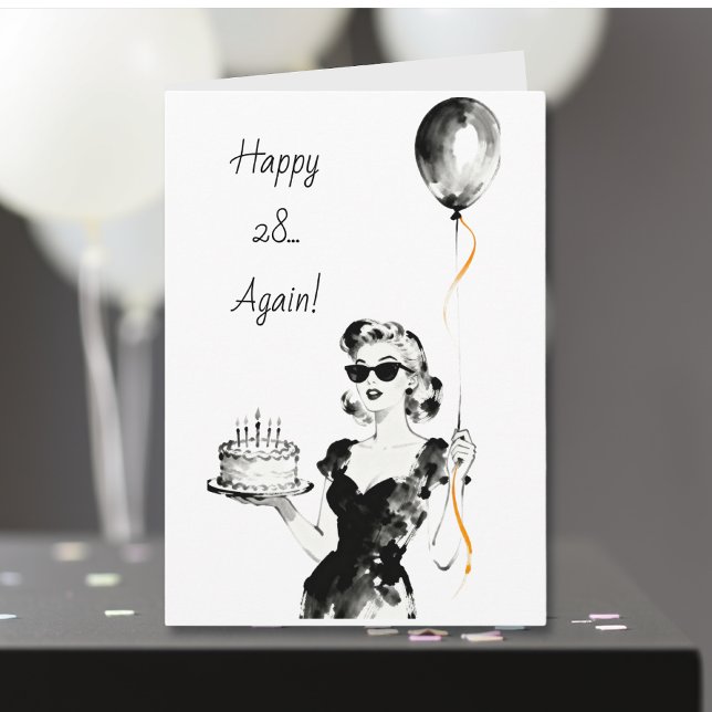 Tarjeta ¡Feliz 28 de nuevo! | Cumpleaños divertido y sarcá (Subido por el creador)