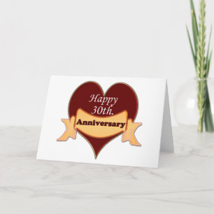 Tarjeta Feliz 30.º aniversario
