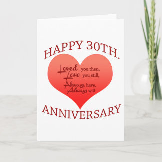 Tarjeta Feliz 30 Aniversario