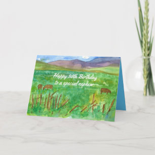 Tarjeta Feliz 30 aniversario a las vacas sobrinas en pastu