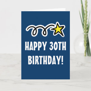 Tarjeta Feliz 30° cumpleaños a hombres y mujeres